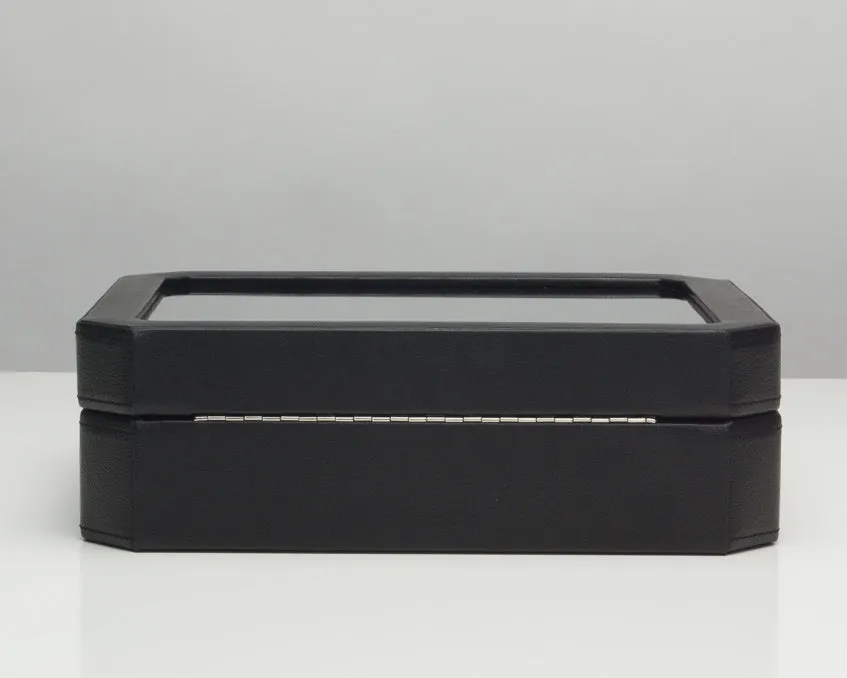 WOLF Windsor 10 Piece Watch Box with Cover (Black/Purple)