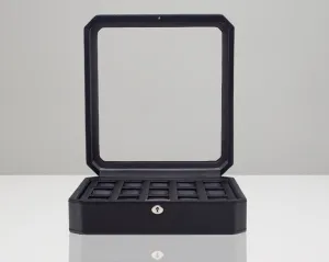 WOLF Windsor 15 Piece Watch Box (Black)