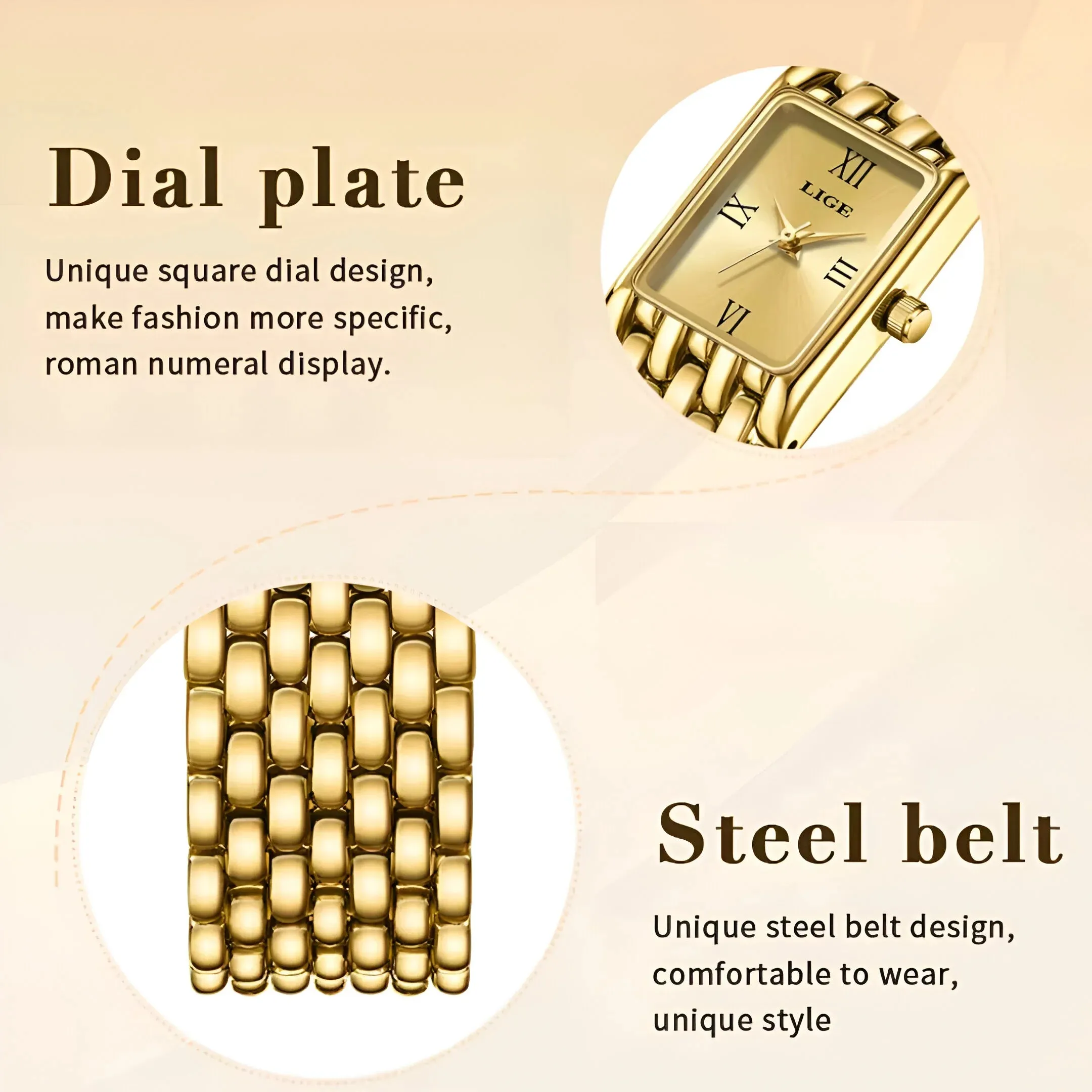 Women's Classic Rectangular Mesh Band Watch